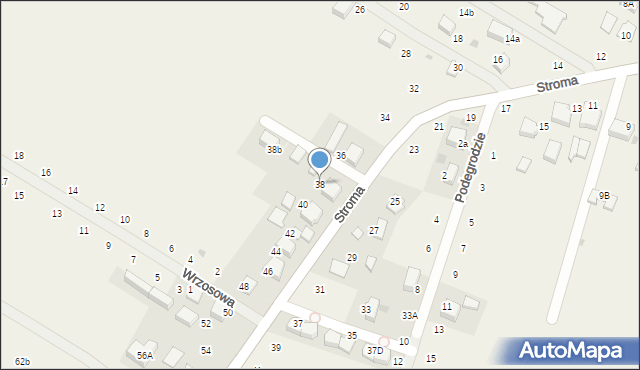 Wielka Wieś, Stroma, 38, mapa Wielka Wieś