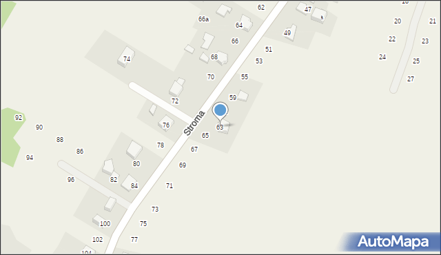 Wielka Wieś, Stroma, 63, mapa Wielka Wieś