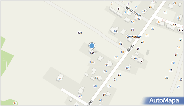 Wielka Wieś, Stroma, 64a, mapa Wielka Wieś