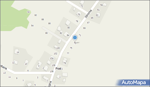 Wielka Wieś, Stroma, 73, mapa Wielka Wieś