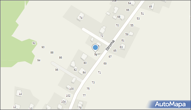 Wielka Wieś, Stroma, 78, mapa Wielka Wieś