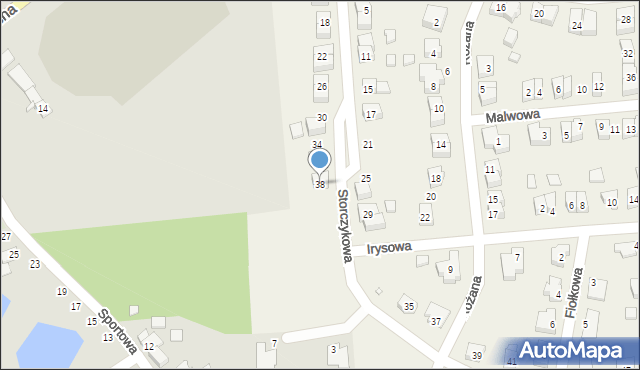 Wielka Wieś, Storczykowa, 38, mapa Wielka Wieś