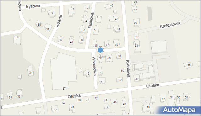 Wielka Wieś, Storczykowa, 58, mapa Wielka Wieś