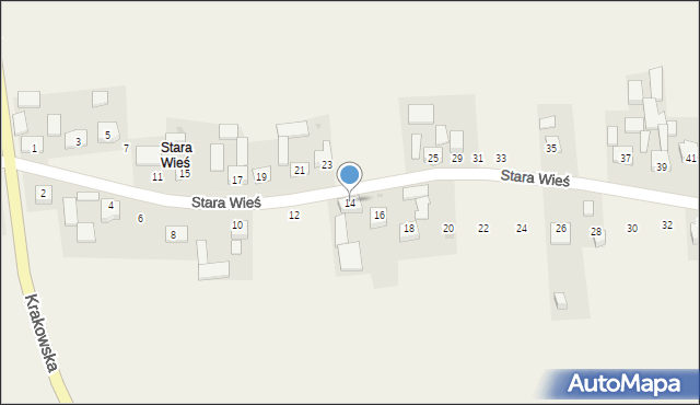 Wielmoża, Stara Wieś, 14, mapa Wielmoża