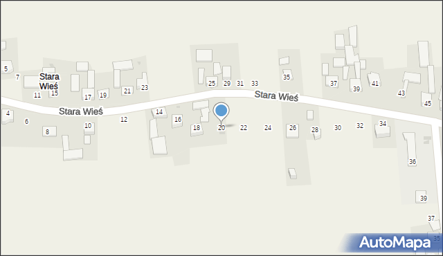 Wielmoża, Stara Wieś, 20, mapa Wielmoża
