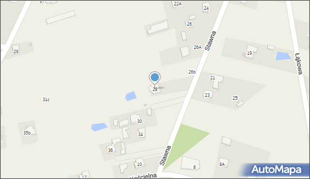 Wielogóra, Stawna, 28, mapa Wielogóra