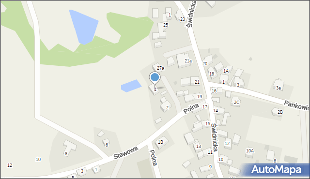 Wierzbna, Stawowa, 4, mapa Wierzbna