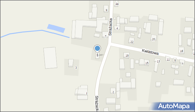 Wierzbno, Strażacka, 5, mapa Wierzbno