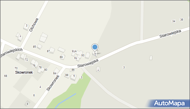 Wilamowice, Starowiejska, 2, mapa Wilamowice