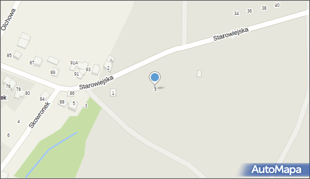 Wilamowice, Starowiejska, 3, mapa Wilamowice