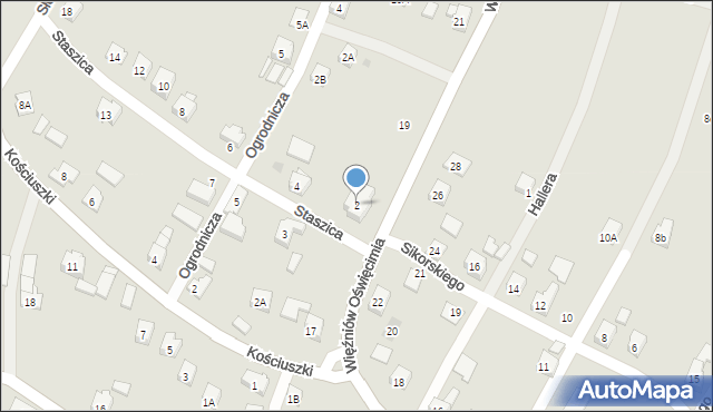 Wilamowice, Staszica Stanisława, 2, mapa Wilamowice