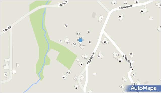 Wilamowice, Stawowa, 5c, mapa Wilamowice