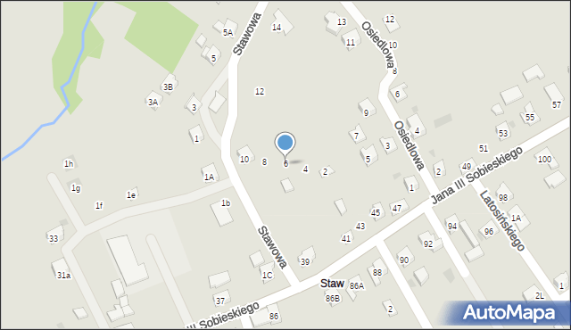 Wilamowice, Stawowa, 6, mapa Wilamowice