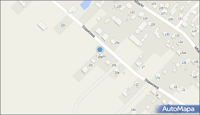 Wilcza, Stawowa, 20a, mapa Wilcza