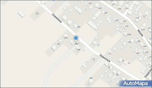 Wilcza, Stawowa, 20b, mapa Wilcza