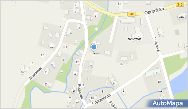 Wilczyn, Stawowa, 7, mapa Wilczyn