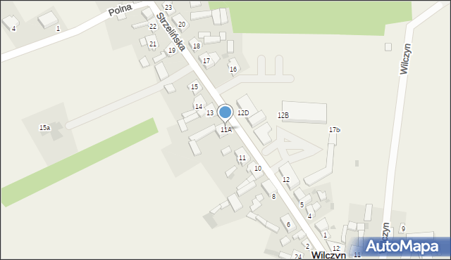 Wilczyn, Strzelińska, 11A, mapa Wilczyn