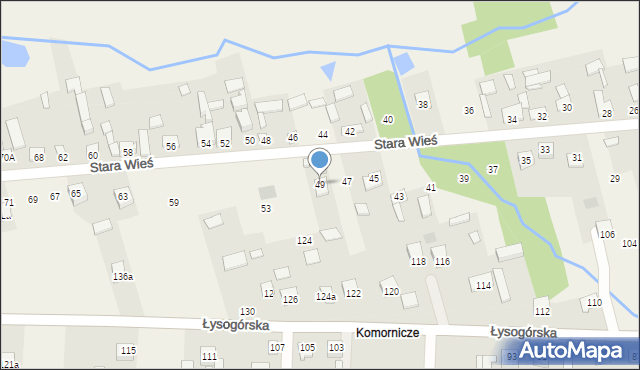 Wilków, Stara Wieś, 49, mapa Wilków