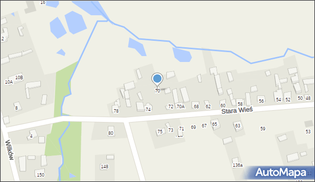 Wilków, Stara Wieś, 70, mapa Wilków