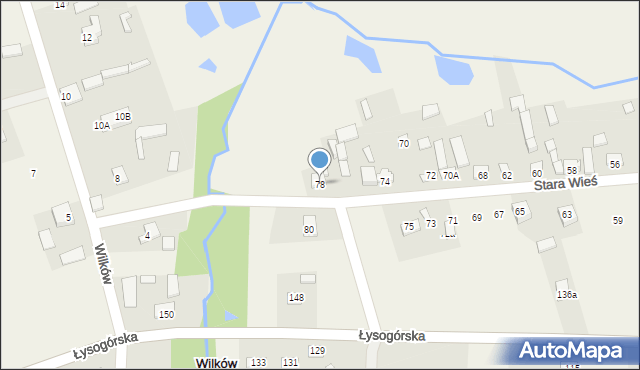 Wilków, Stara Wieś, 78, mapa Wilków