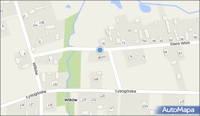 Wilków, Stara Wieś, 80, mapa Wilków