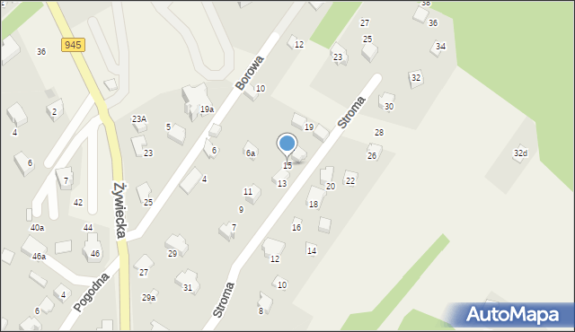 Wilkowice, Stroma, 15, mapa Wilkowice