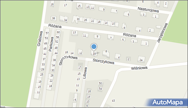 Wilkszyn, Storczykowa, 10, mapa Wilkszyn