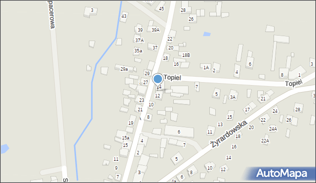 Wiskitki, Strażacka, 14B, mapa Wiskitki