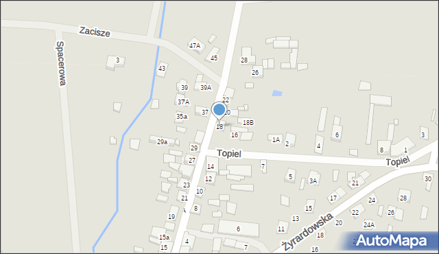 Wiskitki, Strażacka, 18, mapa Wiskitki