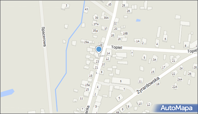 Wiskitki, Strażacka, 25, mapa Wiskitki