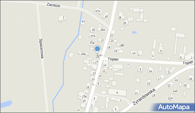 Wiskitki, Strażacka, 29, mapa Wiskitki