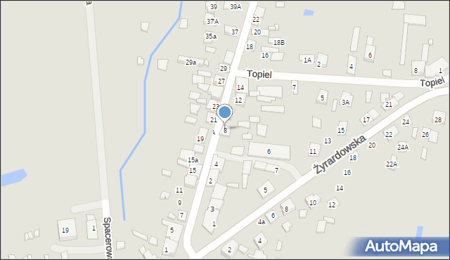 Wiskitki, Strażacka, 8, mapa Wiskitki