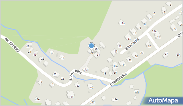 Wisła, Strażacka, 16, mapa Wisła