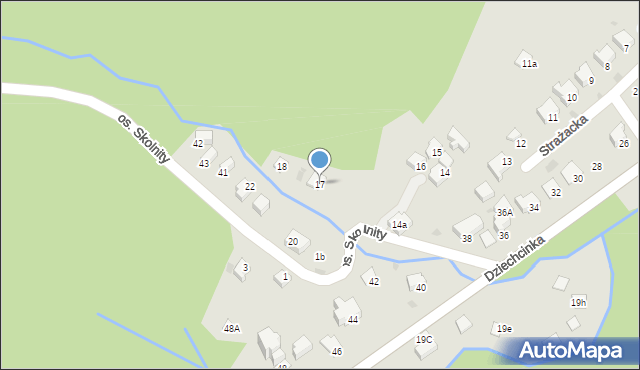 Wisła, Strażacka, 17, mapa Wisła
