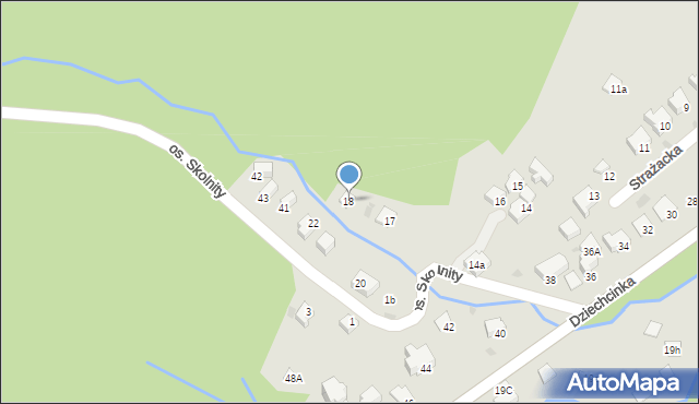 Wisła, Strażacka, 18, mapa Wisła