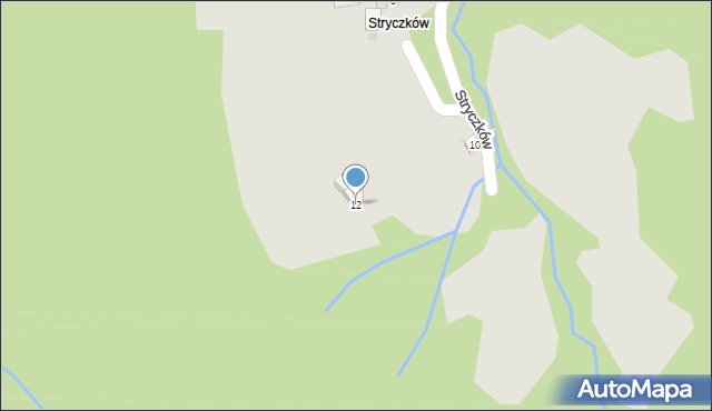 Wisła, Stryczków, 12, mapa Wisła