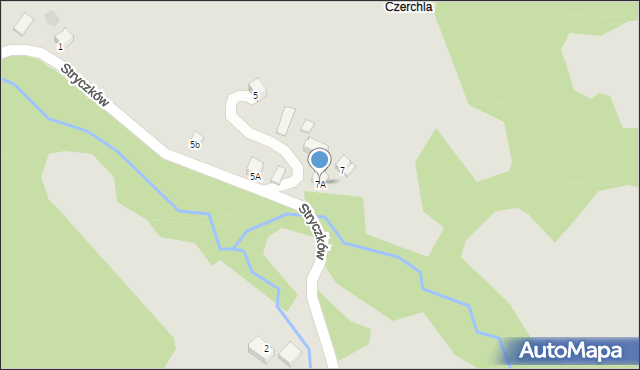 Wisła, Stryczków, 7A, mapa Wisła