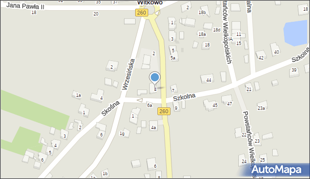 Witkowo, Strzałkowska, 4, mapa Witkowo