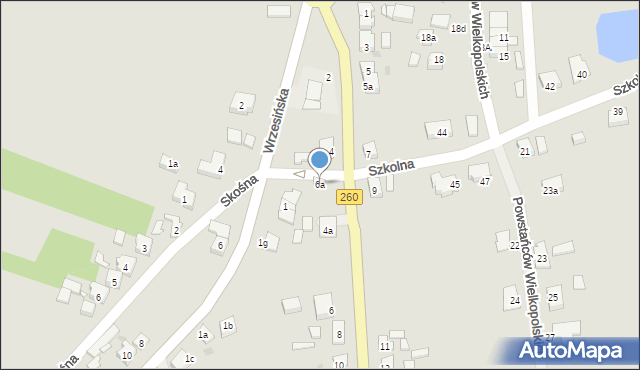 Witkowo, Strzałkowska, 6a, mapa Witkowo