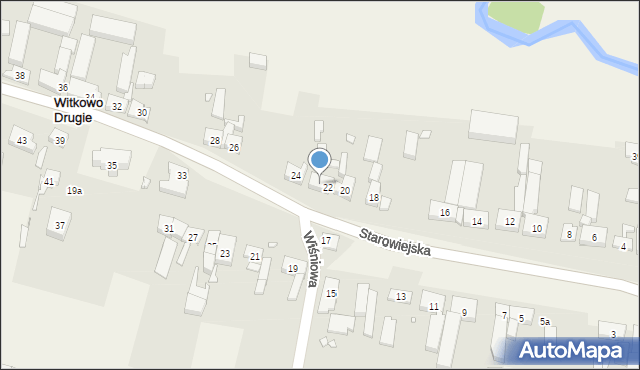 Witkowo Drugie, Starowiejska, 22A, mapa Witkowo Drugie