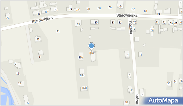Witkowo Drugie, Starowiejska, 87a, mapa Witkowo Drugie