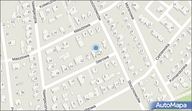 Władysławowo, Sterowa, 6, mapa Władysławowo