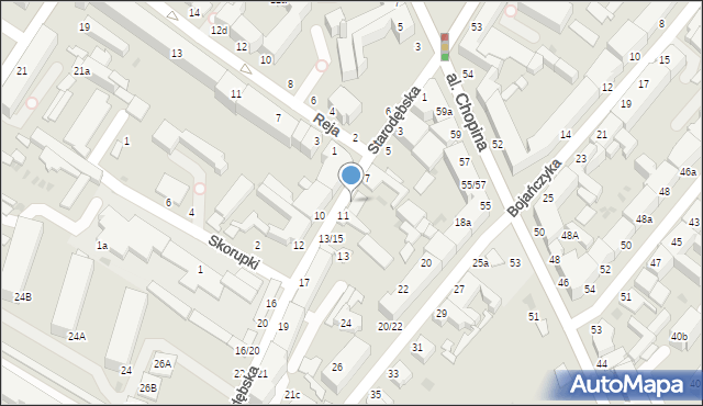 Włocławek, Starodębska, 9, mapa Włocławka