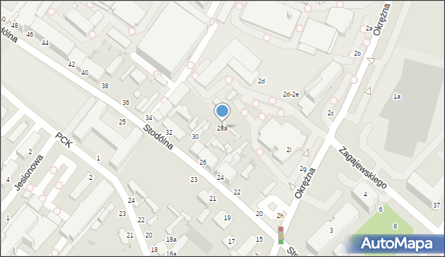 Włocławek, Stodólna, 28a, mapa Włocławka