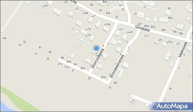 Włocławek, Storczykowa, 6, mapa Włocławka