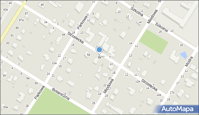 Włocławek, Strzelecka, 8a, mapa Włocławka
