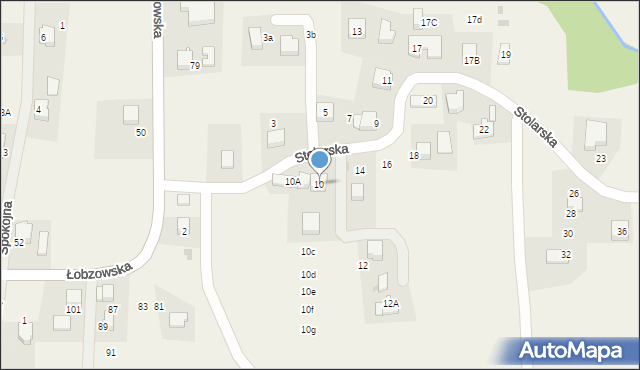 Włosań, Stolarska, 10, mapa Włosań