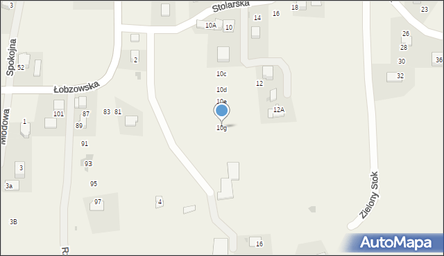 Włosań, Stolarska, 10g, mapa Włosań