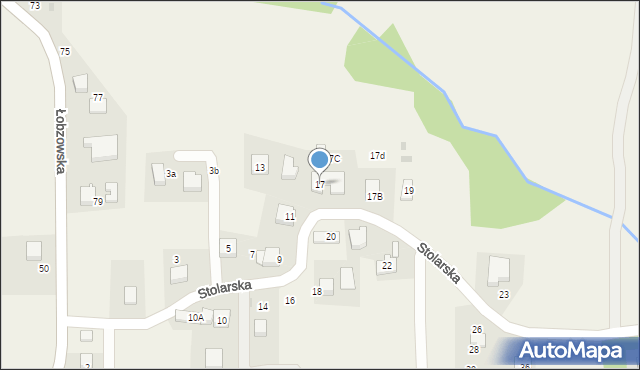 Włosań, Stolarska, 17, mapa Włosań
