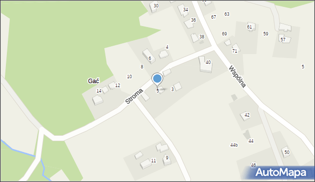 Włosań, Stroma, 5, mapa Włosań